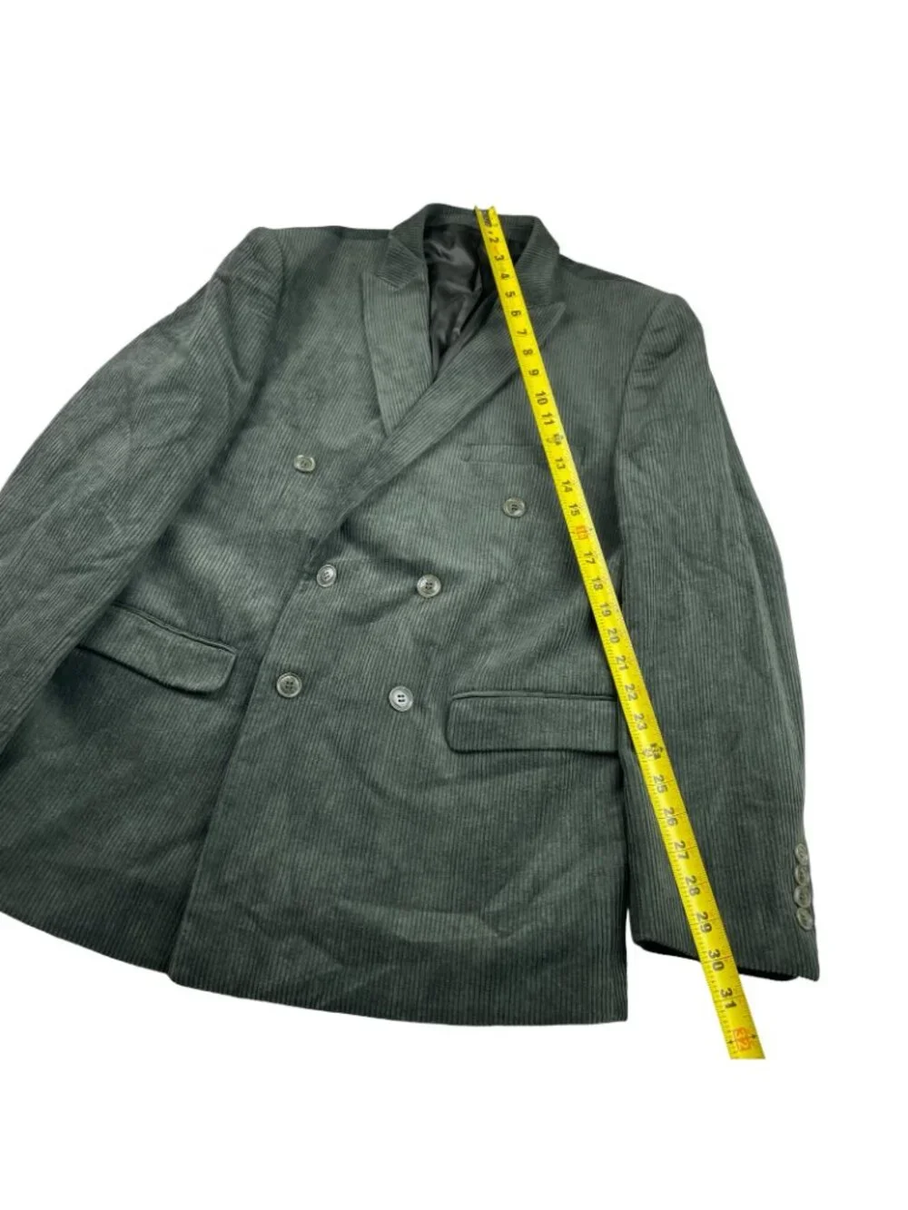 Alain Dupetit Men's Corduroy Double Breasted Suit Green • 44R US | 38x28